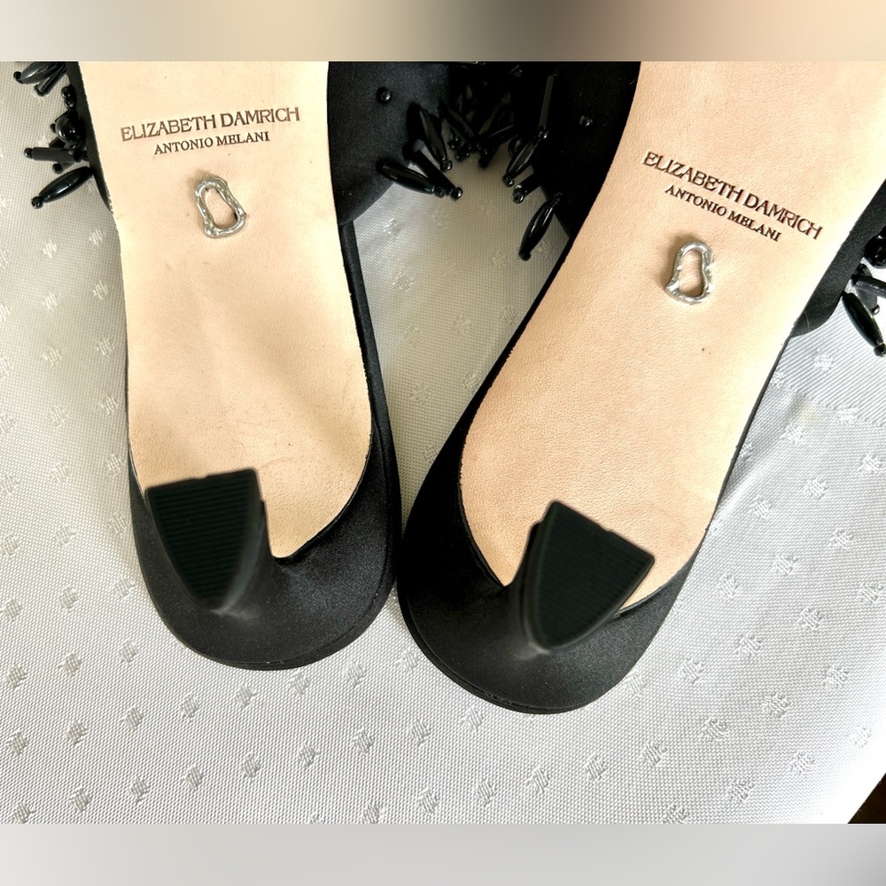 Stylish Black Embellished Mules with heels, Melani x Damrich - Picture 10 of 16